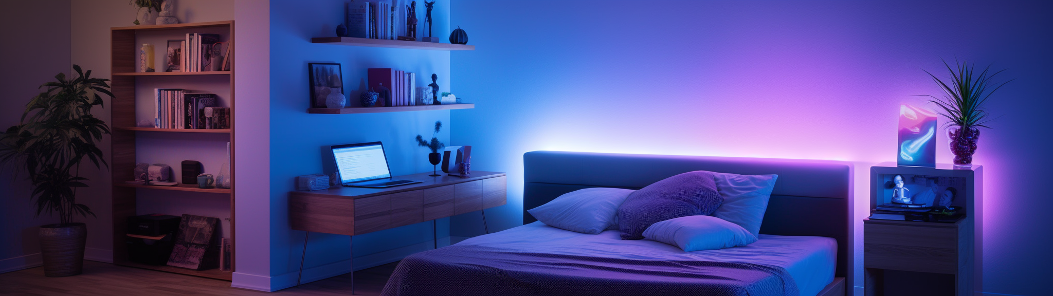 Comment décorer votre chambre à coucher à l'aide de lampes LED - Décoration  Led