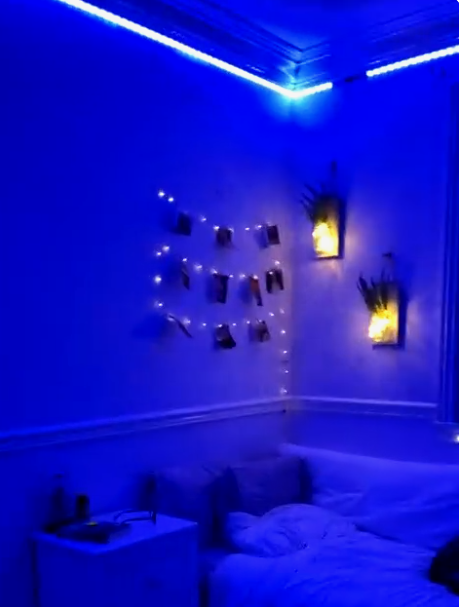 chambre led bleu